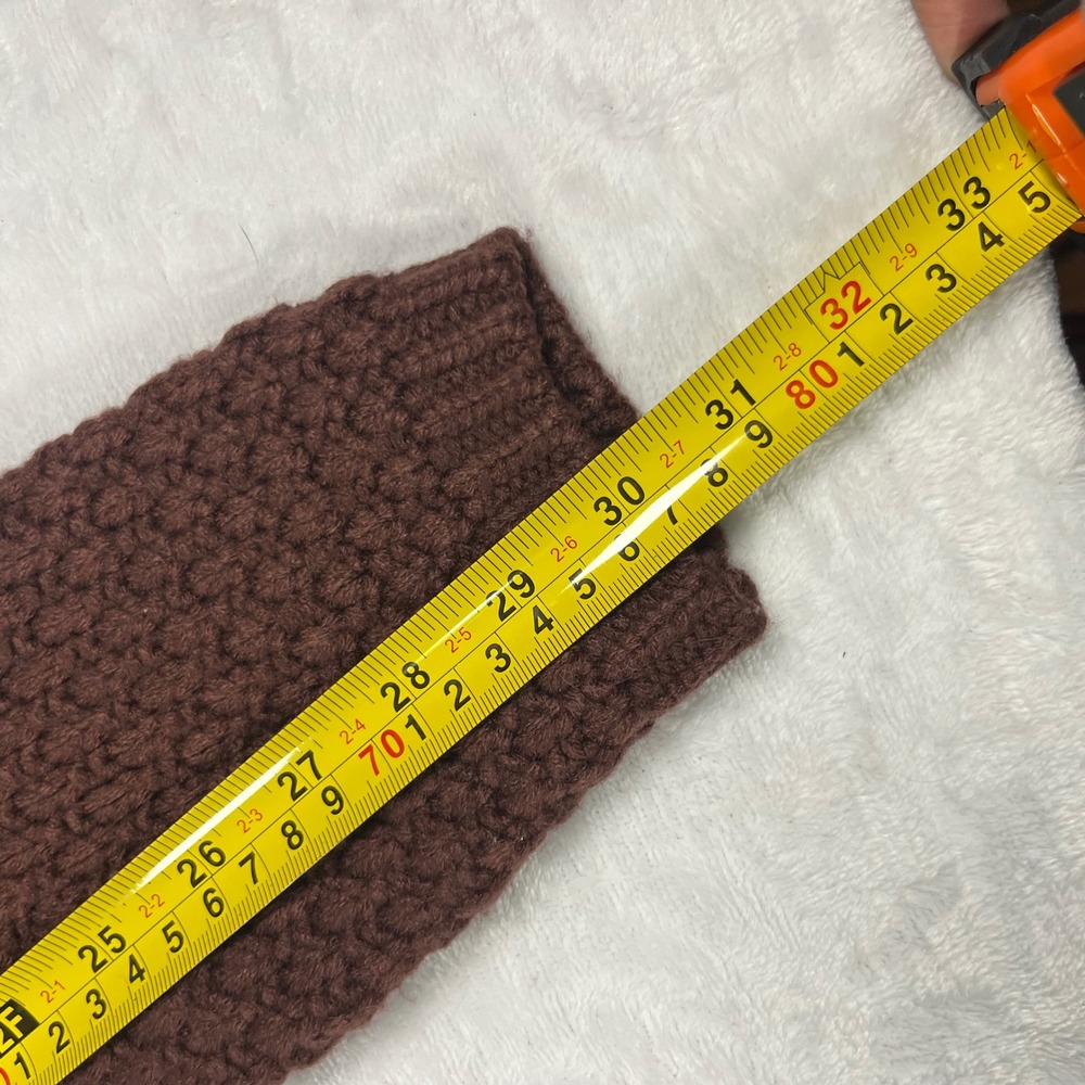 Unbranded Women Brown Cable Knit Open Front Cardigan Wool Blend Sweater M/L - Picture 7 of 7
